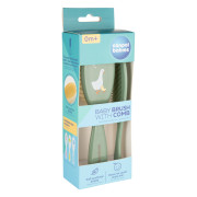 Hrebeň a kefa Goose zelený Canpol babies