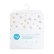 Poťah na prebaľovaciu podložku mäkkú 50x70 cm Grey Stars + Yellow Stars 2. AKOSŤ