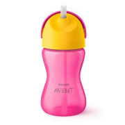 Hrnček s ohybnou slamkou 300 ml dievča+darček PETITE&MARS Miska 6m+ Philips Avent