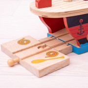 Pirátska galéra Bigjigs Rail