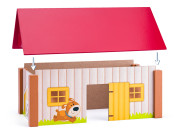 Statok s tromi budovami a podložkou