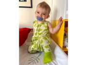 Merino spací vak ježko červený s nožičkami