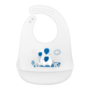 Nastaviteľný detský silikónový podbradník s vreckom Akuku