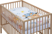 Detská postieľka prírodná s kompletnou výbavou 120 x 60 cm Palpy Scarlett