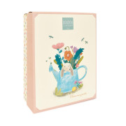 Darčeková sada ružová Zajačik Ciboulette s hrkálkou 21 cm Doudou