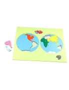 Puzzle - mapa sveta - bez rámčeka