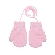 Zateplené zimné rukavice so šnúrkou trblietavé 4 - 6 rokov