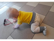 Nohavice s protišmykom bavlna zajac ružový