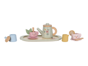 Čajový set drevený s kvetinovou potlačou Little Dutch