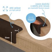 Ochranná páska penová na ochranu hrán a rohov nábytku 2 m Sipo