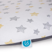 Poťah na prebaľovaciu podložku mäkkú 50x70 cm Grey Stars + Yellow Stars 2. AKOSŤ