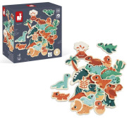 Drevené magnetky Dinosaury Dino 24 ks Janod