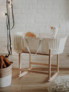Ahojbaby Mojžišov košík pre bábätko Paper Dream white + matrac Basic