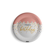 FSC Tanieriky papierové - HB konfety ružové 18 cm, 8 ks