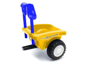 Detské odrážadlo traktor s vlečkou a náradím Baby Mix New Holland žltý