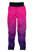 Softshellové nohavice detské Mozaika fialová Wamu