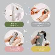 Silikónová kefa na detskú fľašu 3 v 1 Light Grey Zopa