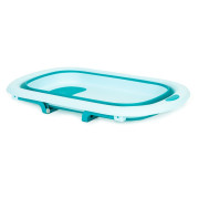 Detská skladacia cestovná vanička s odtokom modrá