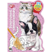 Tvarované omaľovánky Šteniatka a mačiatka