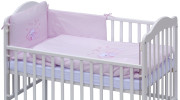 Detská postieľka s kompletnou výbavou Scarlett 120 x 60 cm - Nechtík - ružová