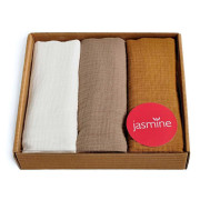 Mušelínové plienky darčekové balenie Box Lux1 60x80 cm 3 ks Jasmine