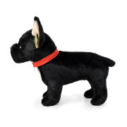 Plyšový francúzsky buldoček čierny s obojkom stojaci 30 cm Eco-Friendly Rappa