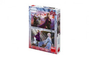Puzzle 2v1 Ľadové kráľovstvo II/Frozen II 2x77 dielikov v krabici