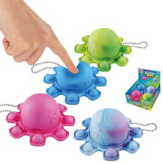 Prívesok Bubble pops - Praskajúce bubliny chobotnice silikón