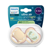 Cumlík Ultra air denný a nočný neutral/obrázok 0-6 m, 2 ks Philips Avent