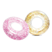 Kruh plávací flitrový ružová