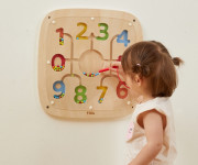 Drevený nástenný panel - počítanie a farby Viga