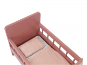 Postieľka pre bábiky drevená s perinkou Kvety a motýle