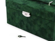 Šperkovnica 2 v 1 uzamykateľná ružová semiš