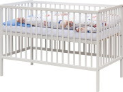 Detská postieľka s kompletnou výbavou biela 120 x 60 cm Doneto Scarlett