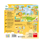Prvé hranie Africké zvieratká maxi puzzle 15 dielikov Dino