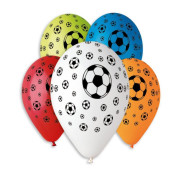 Balónik pastel 30 cm futbal potlač 10 ks v balení