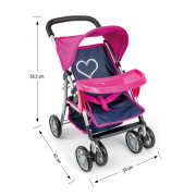 Detský športový kočík pre bábiky Kate Prestige Navy Milly Mally