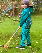 Softshellové nohavice detské Medvede tyrkysové Wamu
