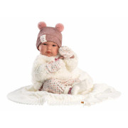 New Born dievčatko 63576 Llorens - realistická bábika bábätko - 35 cm