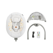 Lehátko hojdacia s melódiou 2v1 Lumi, do 9 kg, Premium Light Grey Kinderkraft