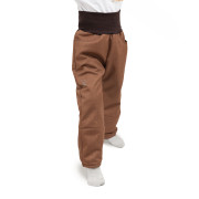 Detské softshellové otepľovačky na zimu Lamb hnedá Esito