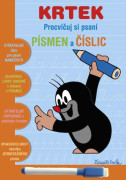 Stierateľný zošit "Precvičuj si písmená a číslice" + stierateľný popisovač - Krtek 2