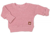 Rastúci oversize pletený svetrík pre bábätko staroružový Baby Nellys