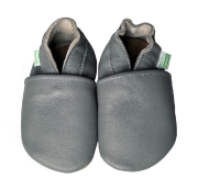 Kožené capáčky Barefoot Veľ. L (12-18 mes.) Hopi Hop ŠEDÉ