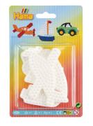 Zažehľovacie korálky - MIDI Podložka, 3ks Auto, plachetnica, lietadlo Hama