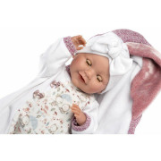 New Born 74040 Llorens - žmurkacia realistická bábika so zvukmi 42 cm