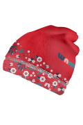 Fleecová čiapka detská Lienky červená