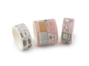 Ozdobná lepiaca páska detské motívy sada Washi