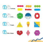 Maľovanie prstovými farbami Level 2 Umelec 30 listov