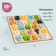 Drevené puzzle veľké písmená Bigjigs Toys - ABC